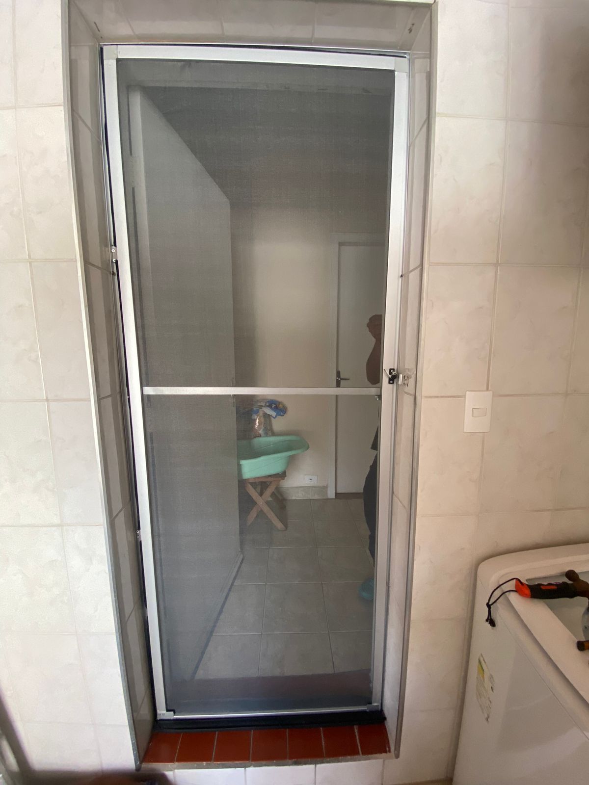 Instalação de rede de proteção